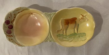 Listing 3 of 9 for Beswick Cow and Fruit Double Dish - Stunning