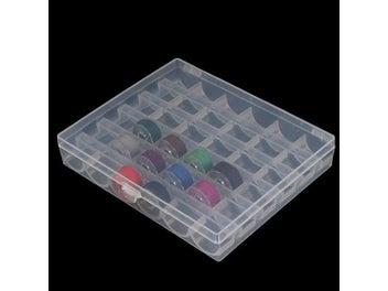 Listing 1 of 9 for 1pc 36 Spools Empty Bobbins Storage Box Sewing Accessories Tools Plastic Sewing
