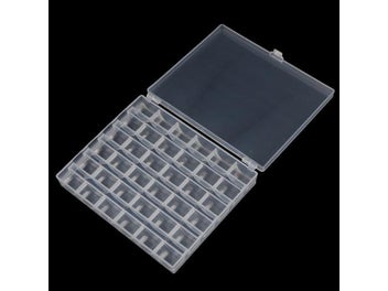 Listing 4 of 9 for 1pc 36 Spools Empty Bobbins Storage Box Sewing Accessories Tools Plastic Sewing