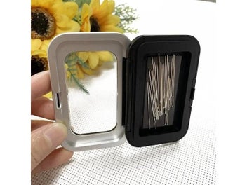 Listing 3 of 9 for Magnetic Sewing Needles Holder Black Rectangle Sewing Needle Storage Case