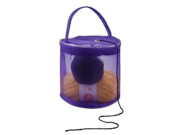 Listing 5 of 10 for Colorful Yarn Storage Mesh Bag Mesh Weaving Round Bags Wool Storage Bag Yarn