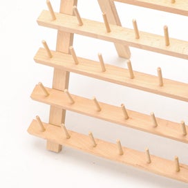 Listing 6 of 9 for 63 Small Spools Nature Wooden Thread Holder Sewing Embroidery Thread Rack And