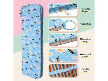 Listing 4 of 10 for New Portable Stick Needles Bag Waterproof Knitting Needles Bag Daisy Crochet