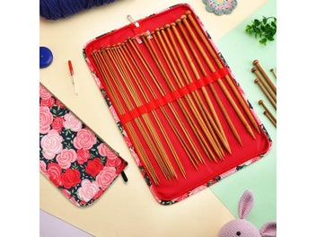 Listing 5 of 10 for New Portable Stick Needles Bag Waterproof Knitting Needles Bag Daisy Crochet