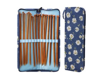Listing 7 of 10 for New Portable Stick Needles Bag Waterproof Knitting Needles Bag Daisy Crochet