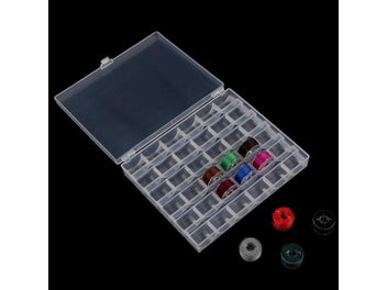 Listing 3 of 9 for 1pc 36 Spools Empty Bobbins Storage Box Sewing Accessories Tools Plastic Sewing
