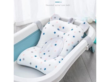 Listing 3 of 10 for Baby Bath Seat Support Mat Foldable Baby Bath Tub Pad Chair Newborn Bathtub