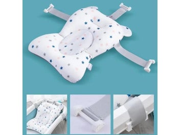 Listing 7 of 10 for Baby Bath Seat Support Mat Foldable Baby Bath Tub Pad Chair Newborn Bathtub