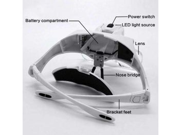 Listing 3 of 9 for LED Head Mounted Magnifier 5 Lenses 10X - 35X Adjustable