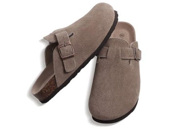 Listing 4 of 10 for Bebealy Fashion Women Clogs Slippers New Suede Clogs Slippers Cork Footbed