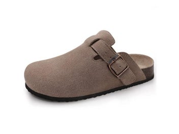 Listing 8 of 10 for Bebealy Fashion Women Clogs Slippers New Suede Clogs Slippers Cork Footbed