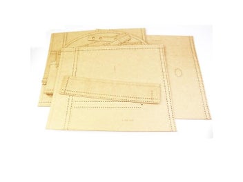 Listing 3 of 8 for DIY Leather Craft Bucket Bag 500gsm Heavy Weight Kraft Paper Stencil Template