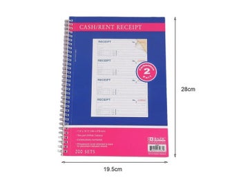 Listing 7 of 9 for Receipt Book Carbonless Copy Paper Clear Print 200 Sets 2 Parts Consecutively