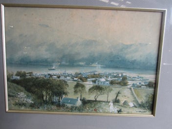 Listing 2 of 7 for 1921 Original Mixed Media Framed Painting