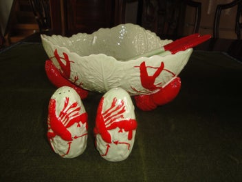 Listing 2 of 9 for ***STUNNING CARLTONWARE ‘LOBSTER’ PATTERN SALAD/FRUIT BOWL & SALT & PEPPER***