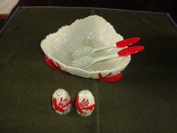 Listing 6 of 9 for ***STUNNING CARLTONWARE ‘LOBSTER’ PATTERN SALAD/FRUIT BOWL & SALT & PEPPER***