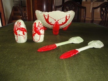 Listing 5 of 9 for ***STUNNING CARLTONWARE ‘LOBSTER’ PATTERN SALAD/FRUIT BOWL & SALT & PEPPER***