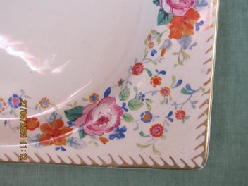 Listing 4 of 6 for Wilkinson Design,Plate, The Biarritz, Floral Wreath, 230 x 195 mm, 1933-1936