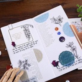Listing 4 of 9 for Stickers Plants Leaves Black n White 52Pcs bullet journal diary laptop sticker