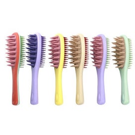 Listing 7 of 10 for Long Handle Hair Silicone Scalp Massage Brush 2 in 1 Double Sided Hair Comb