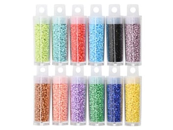 Listing 3 of 10 for 2mm Colorful Japan Glass Seed Beads 10/0 Loose Spacer Seed Beads For Needlework