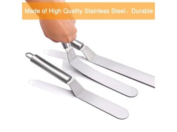Listing 7 of 10 for Baking Accessories Stainless Steel Cake Spatula Butter Cream Icing Frosting