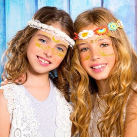 Listing 5 of 10 for 15 Sheets Metallic Gold Temporary Tattoo Stickers Butterfly Star Glitter Face De