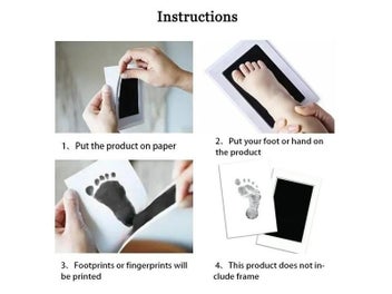 Listing 5 of 10 for Baby Handprint Footprint Inkless Ink Pads For Pets And Newborns