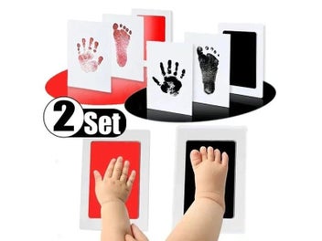 Listing 3 of 10 for Baby Handprint Footprint Inkless Ink Pads For Pets And Newborns
