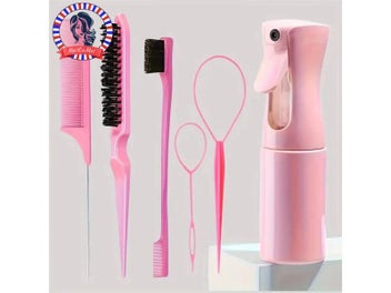 Listing 3 of 10 for 6pcs/Set Hair Brush Set Hairdressing Spray Bottle Hair Braiding Loop Rat Tail