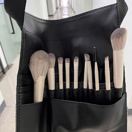 Listing 8 of 8 for Black Leather Profession Beautician Makeup Brushes Bag With Waist Belt Female Be
