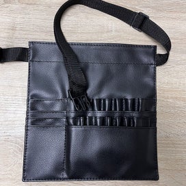 Listing 6 of 8 for Black Leather Profession Beautician Makeup Brushes Bag With Waist Belt Female Be