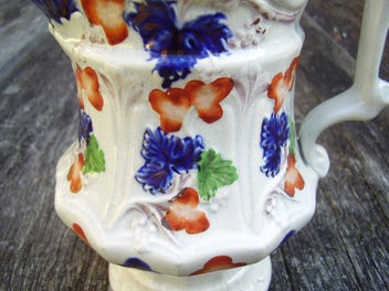 Listing 8 of 10 for Victorian Relief Moulded "Gaudy Welsh" Jug
