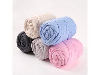 Listing 5 of 10 for 500G Thick Chunky Yarn Cored Cotton Wool Tube Yarn For DIY Blanket Hat Bulky