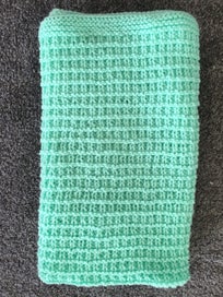 Listing 3 of 4 for Hand Knitted Bassinet / Baby Blanket