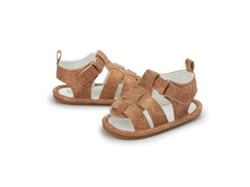 Listing 7 of 10 for Meckior Baby Boys Sandals Toddler Grey Flats Non-slip Rubber Sole Baby Beach