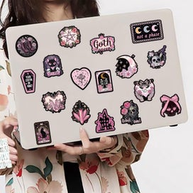 Listing 2 of 5 for Goth Stickers Waterproof Vinyl Decal for Water Bottle Laptop Skateboard Phone