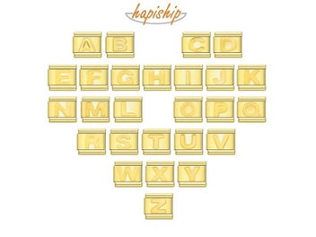 Listing 3 of 10 for Hapiship New Women Fashion 26 Letters A-Z Italian Charm Links Fit 9mm Bracelet