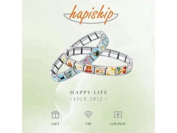 Listing 8 of 10 for Hapiship New Women Fashion 26 Letters A-Z Italian Charm Links Fit 9mm Bracelet