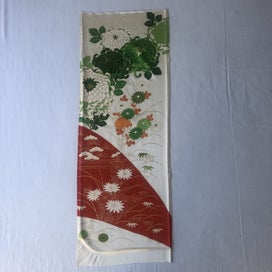 Listing 2 of 20 for Japanese Vintage Floral Fabric Piece Decorative Floral Design Kimono Panel