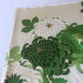 Listing 7 of 20 for Japanese Vintage Floral Fabric Piece Decorative Floral Design Kimono Panel