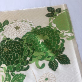 Listing 8 of 20 for Japanese Vintage Floral Fabric Piece Decorative Floral Design Kimono Panel