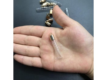 Listing 6 of 10 for 30pcs Gold/silver Glue Cap Tube Glass Vial Pendant Locket Charms Mini Wishing