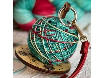 Listing 6 of 10 for 1 Set Portable Wooden Yarn Holder With Wrist Charm For Outdoor Use Foldable