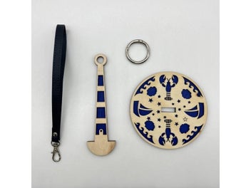 Listing 1 of 10 for 1 Set Portable Wooden Yarn Holder With Wrist Charm For Outdoor Use Foldable