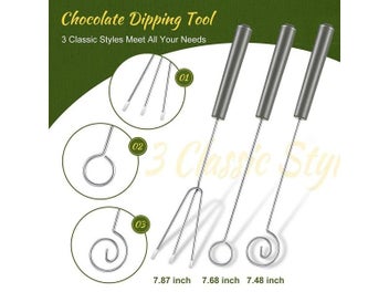 Listing 5 of 10 for Hot Drawing Decorating Spoon Candy Dipping Tools Chocolate Dipping Fork Spoons