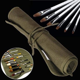 Listing 1 of 8 for Roll Up Paint Brush Bag Case Supplies For Artist Draw Pen Watercolor Brush