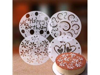 Listing 1 of 7 for AIWILL 12 Pieces Cake Sugar Powder Spray Pattern Cartoon Coffee Mousse Cake