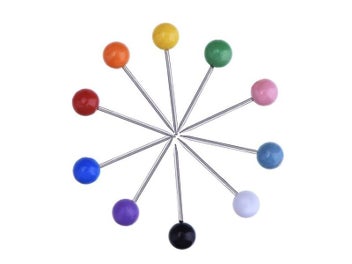 Listing 3 of 9 for 500Pcs Multi-Color Push Pins Map Tacks Round Head With Stainless Point For