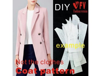Listing 3 of 5 for Clothing DIY Pattern Women's Mid-length Slim Coat Sewing Design BFY-173